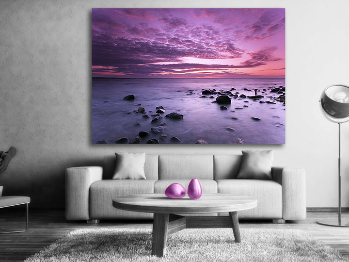 Ljuddämpande tavla - Violet Sea - Lila Hav Tavla