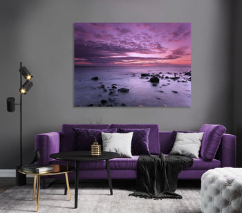 Ljuddämpande tavla - Violet Sea - Lila Hav Tavla