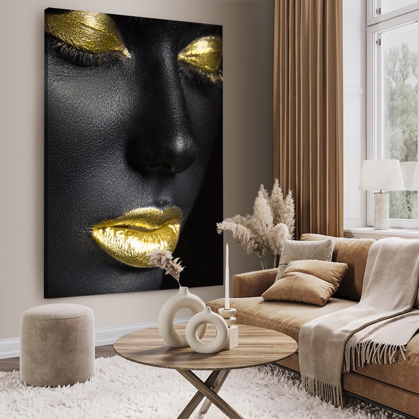 Ljuddämpande tavla - Black & Gold