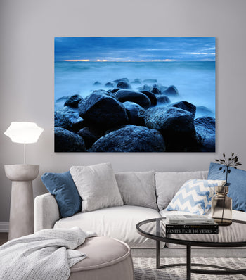 Ljuddämpande tavla - Blue Rocks