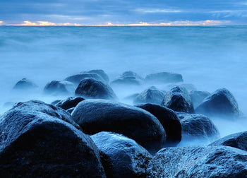Ljuddämpande tavla - Blue Rocks