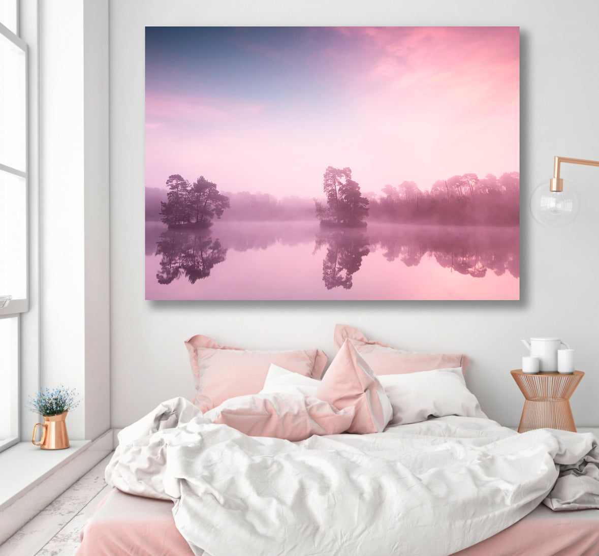 Ljuddämpande tavla - Rosa Gryning