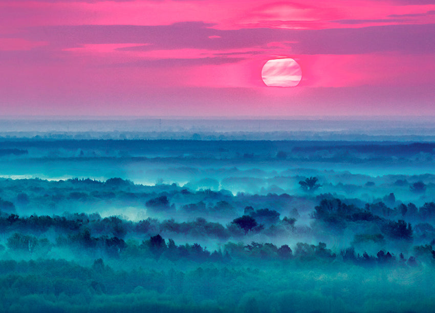 Ljuddämpande tavla - Foggy Hills