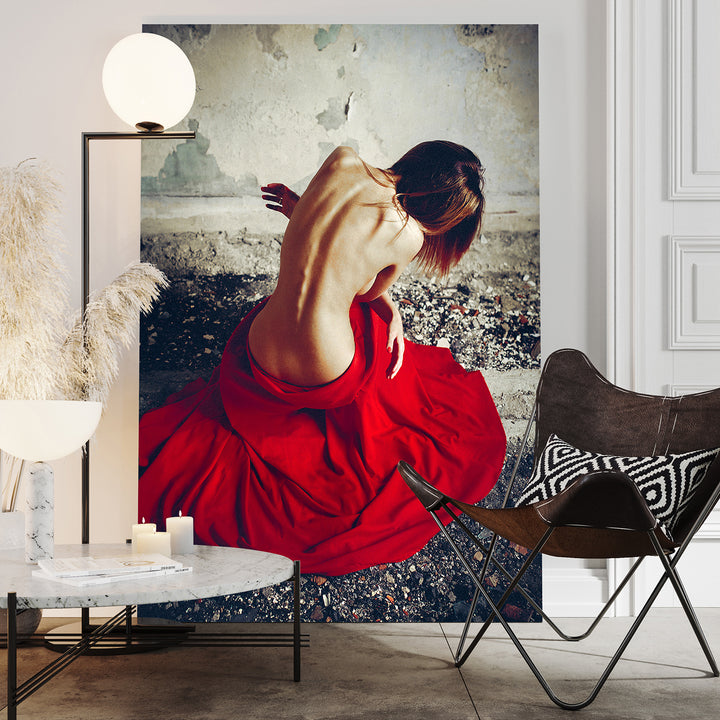 Ljuddämpande tavla - Lady in red