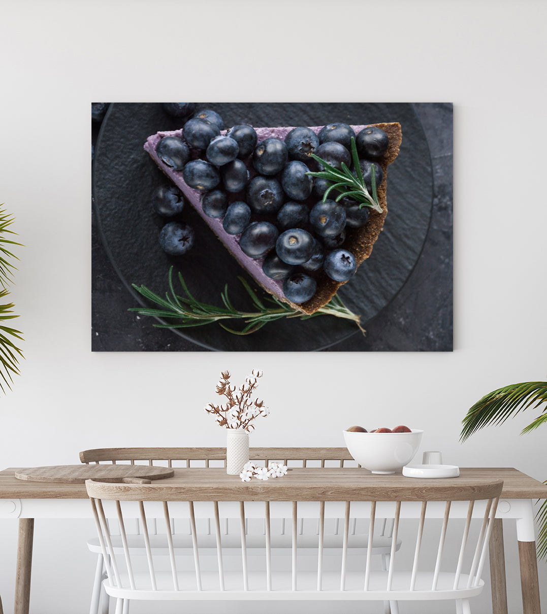 Ljuddämpande tavla - Blueberry vegan cheesecake