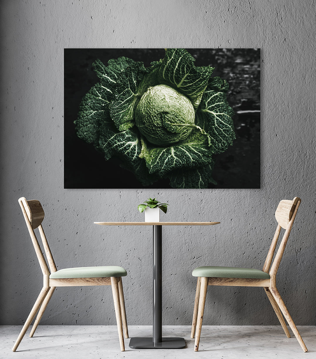 Ljuddämpande tavla - Green Cabbage