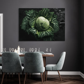 Ljuddämpande tavla - Green Cabbage