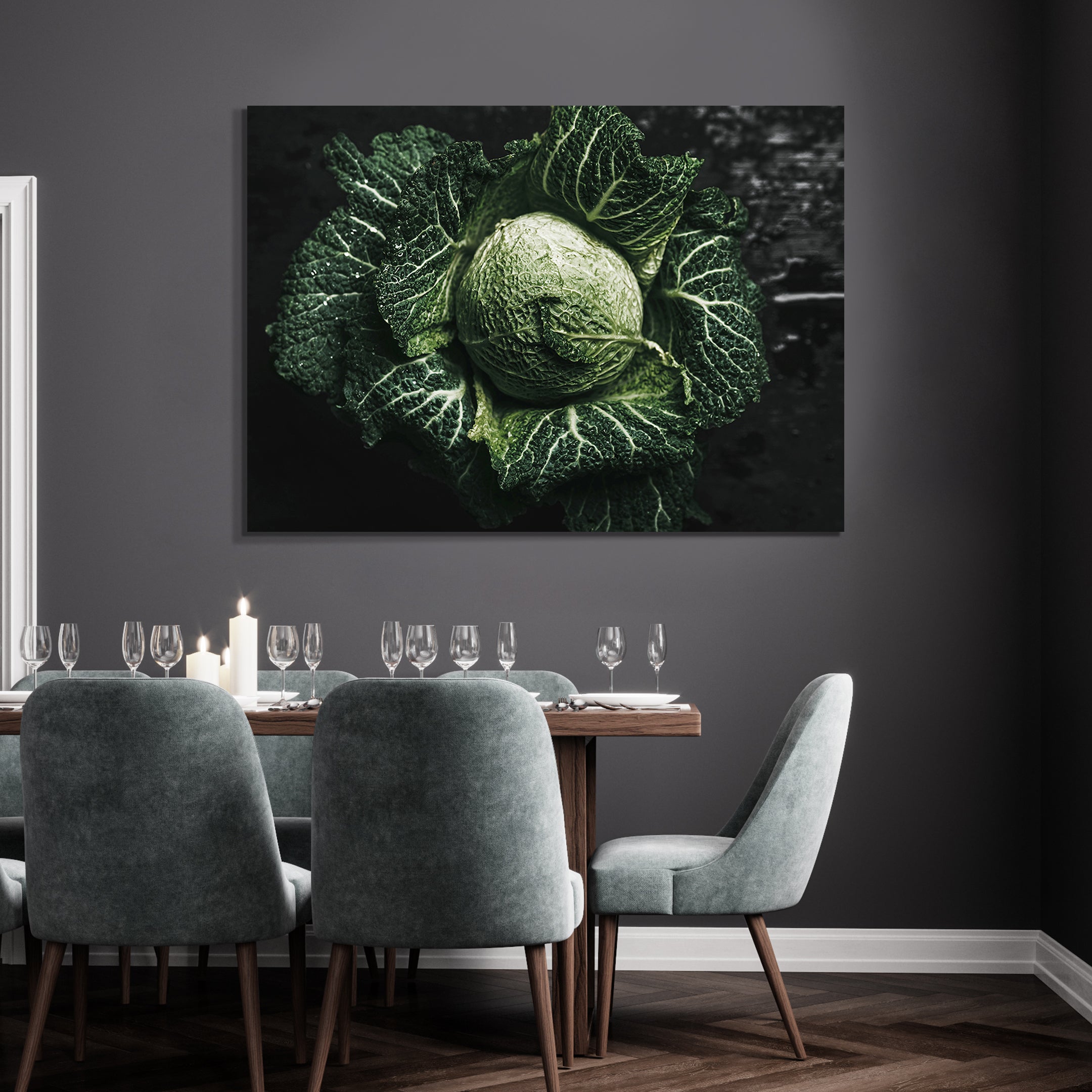 Ljuddämpande tavla - Green Cabbage