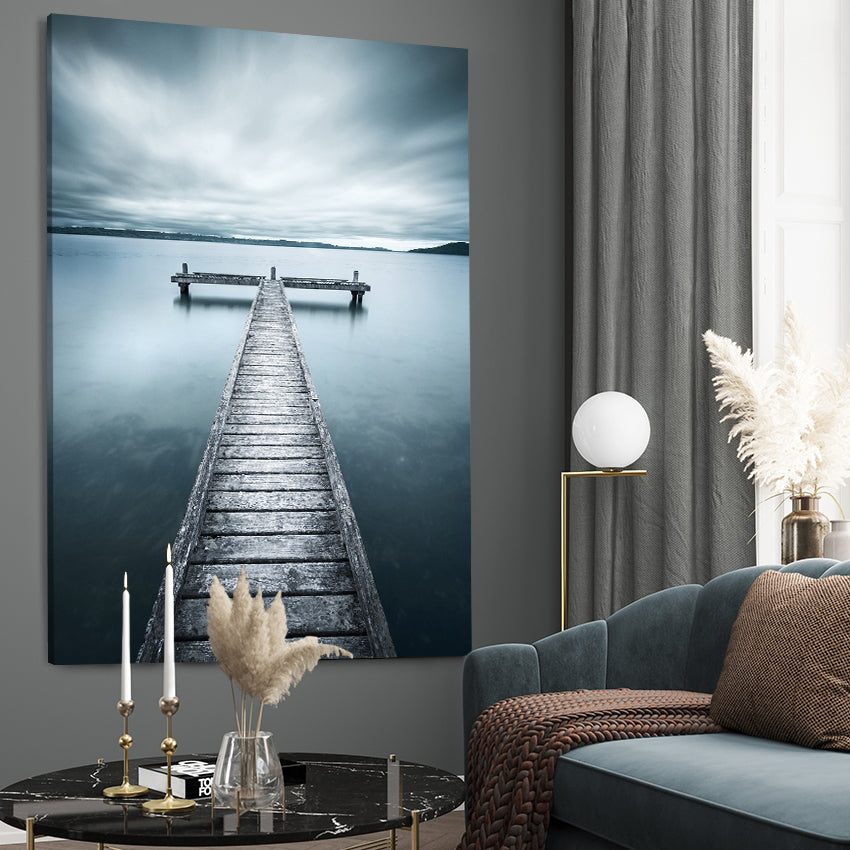 Ljuddämpande tavla - Jetty and Lake