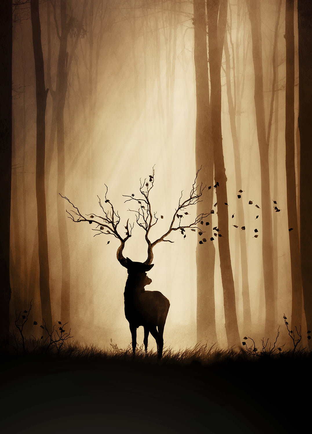 Ljuddämpande tavla - Wild Forest King