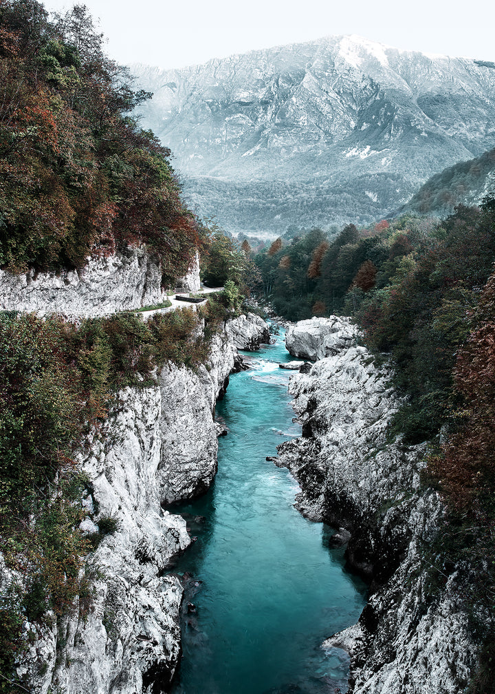Ljuddämpande tavla - River and Mountains