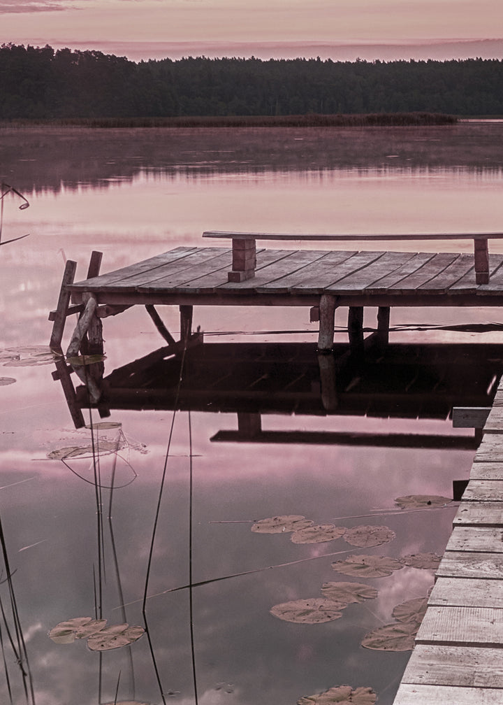 Ljuddämpande tavla - Sunrise and Lake
