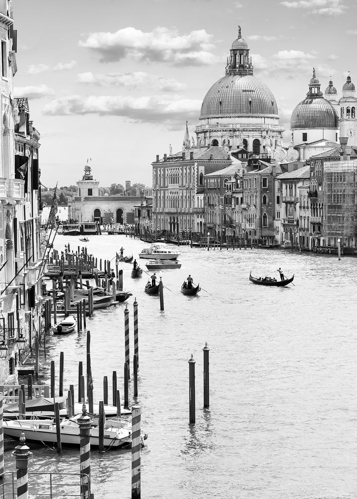 Ljuddämpande tavla - Venice in Black White