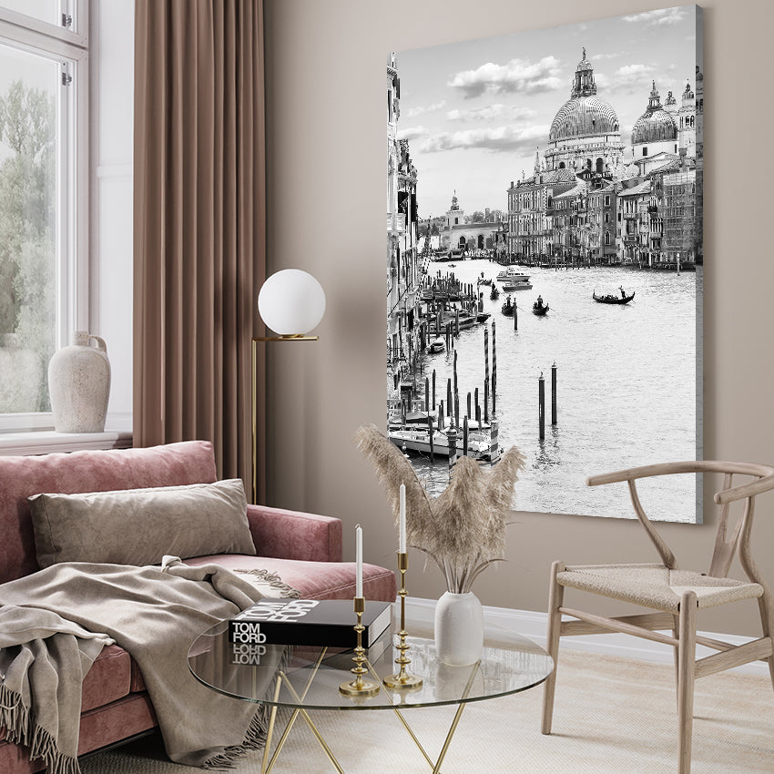 Ljuddämpande tavla - Venice in Black White