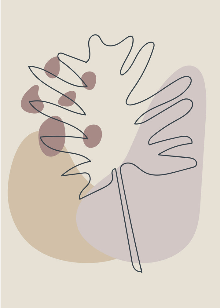 Ljuddämpande tavla - Graphic Floral
