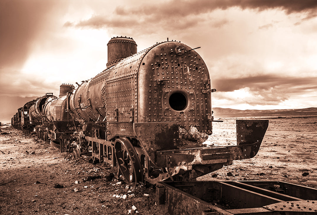 Ljuddämpande tavla - Last station - Tavla på ett gammalt tåg