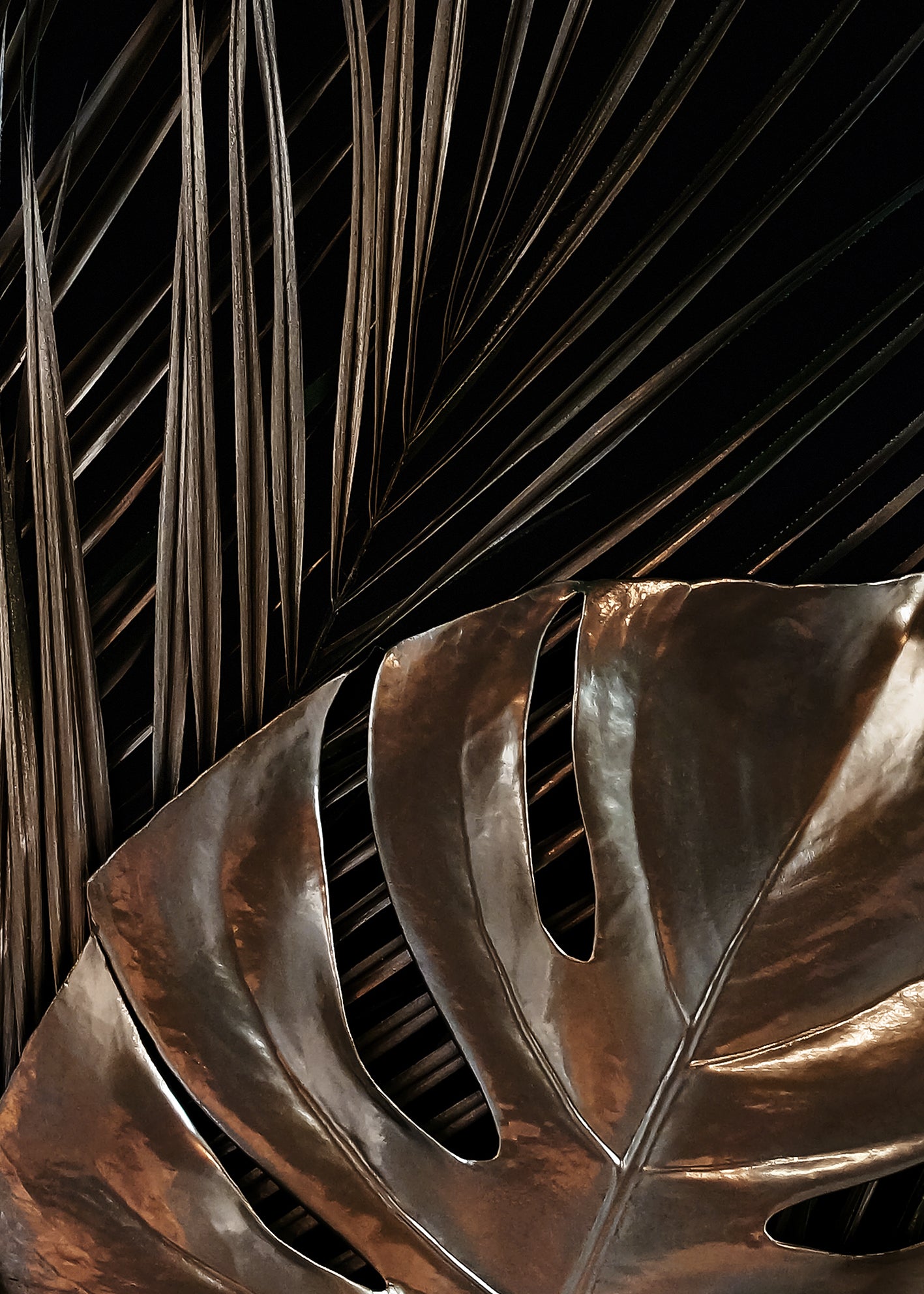 Ljuddämpande tavla - Monstera of Copper