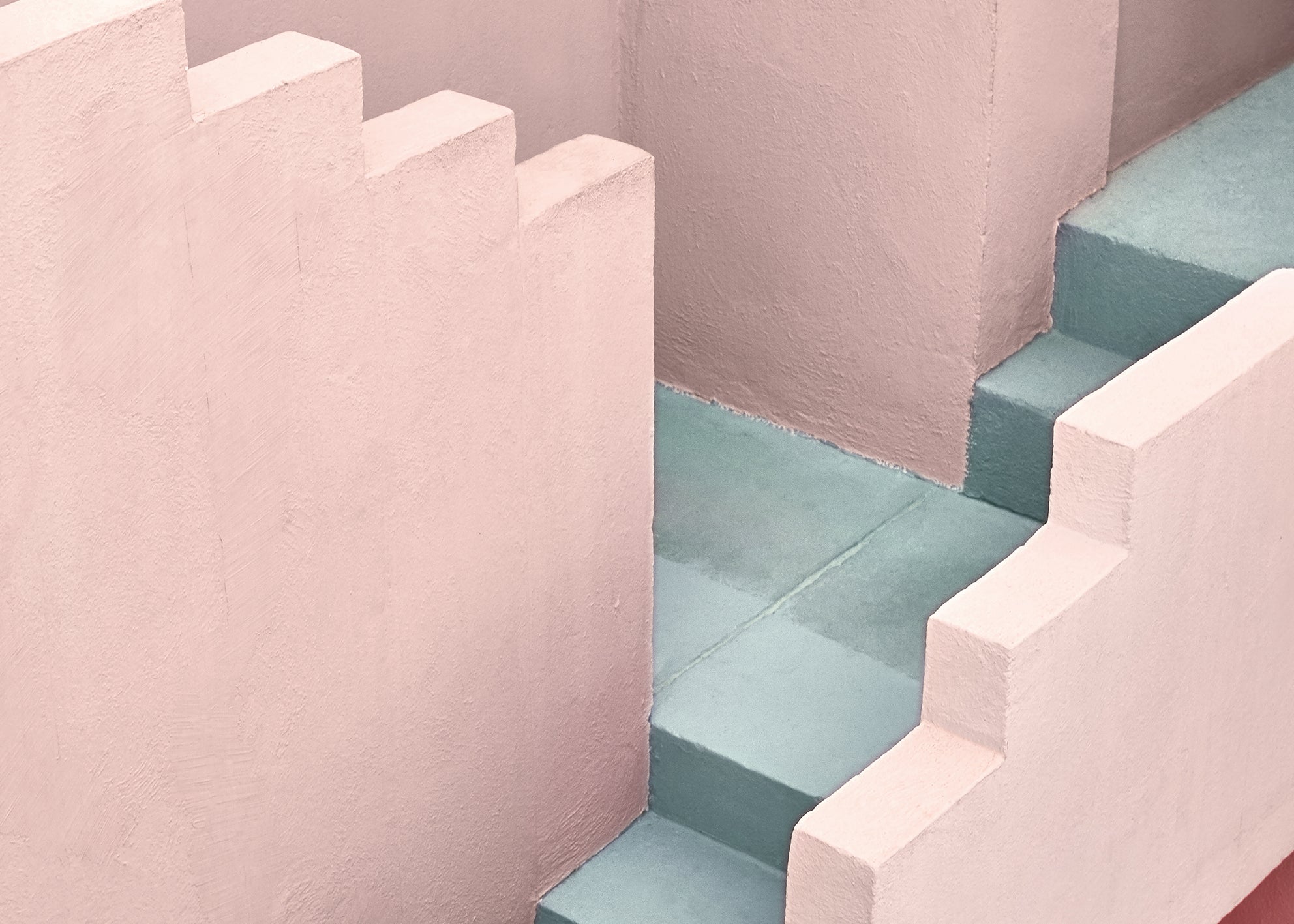 Canvastavla - Pink and Turquoise (50x70cm)