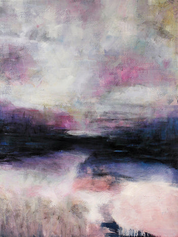 Abstrakt Oljemålning - Purple Pearl (50x70cm)