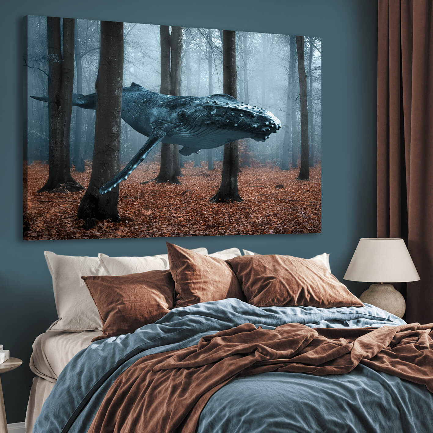 Ljuddämpande tavla - Blue Whale