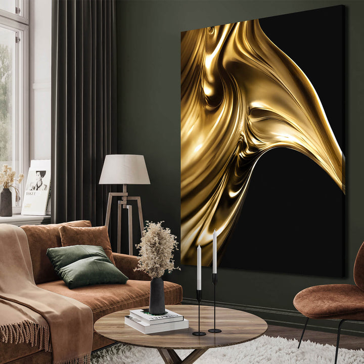 Ljuddämpande tavla - Golden Swirl