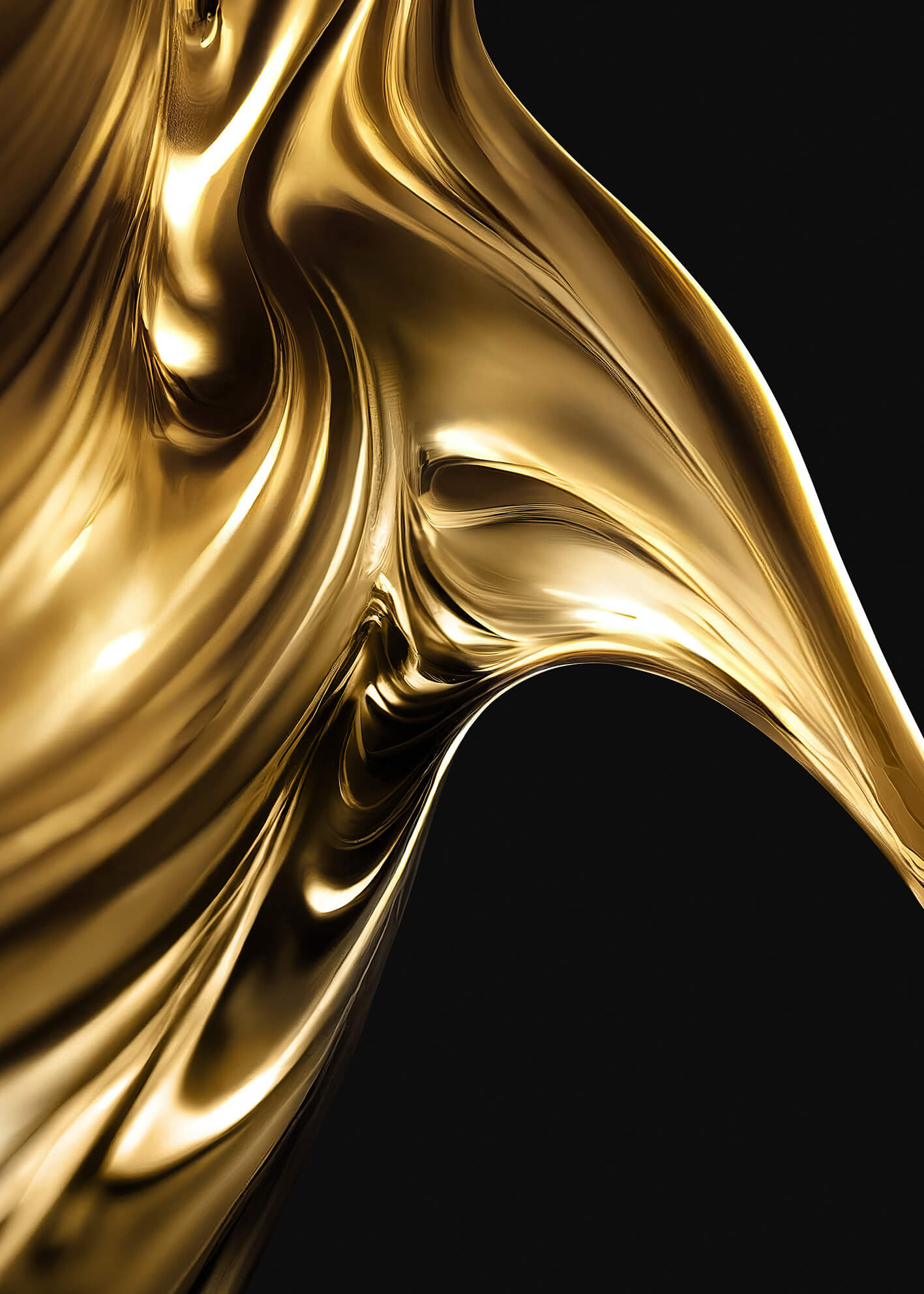 Ljuddämpande tavla - Golden Swirl