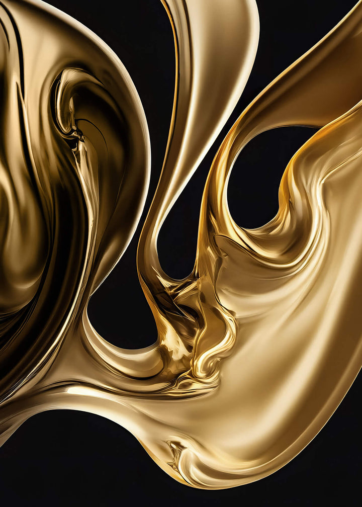 Ljuddämpande tavla - Gold on Black