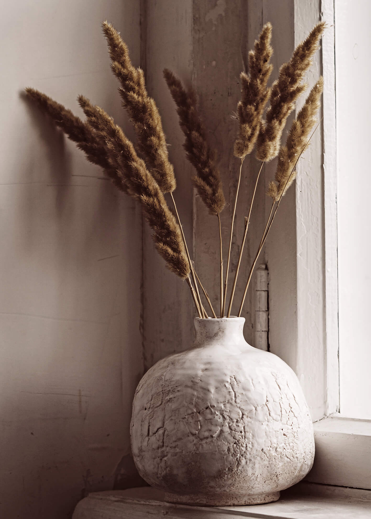 Ljuddämpande tavla - Vase with Pampas