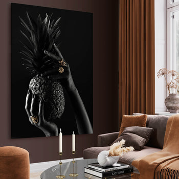 Ljuddämpande tavla - Black Pineapple