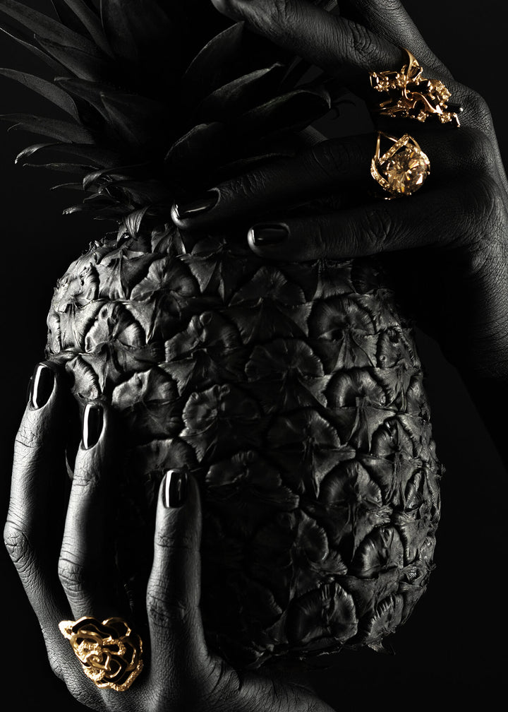 Ljuddämpande tavla - Black Pineapple