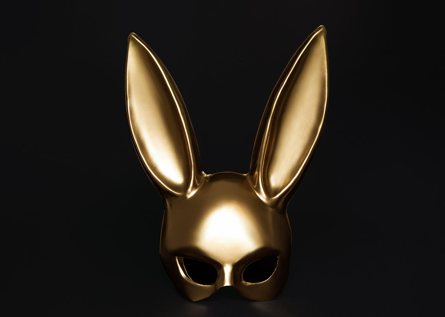 Ljuddämpande tavla - Gold Bunny Mask