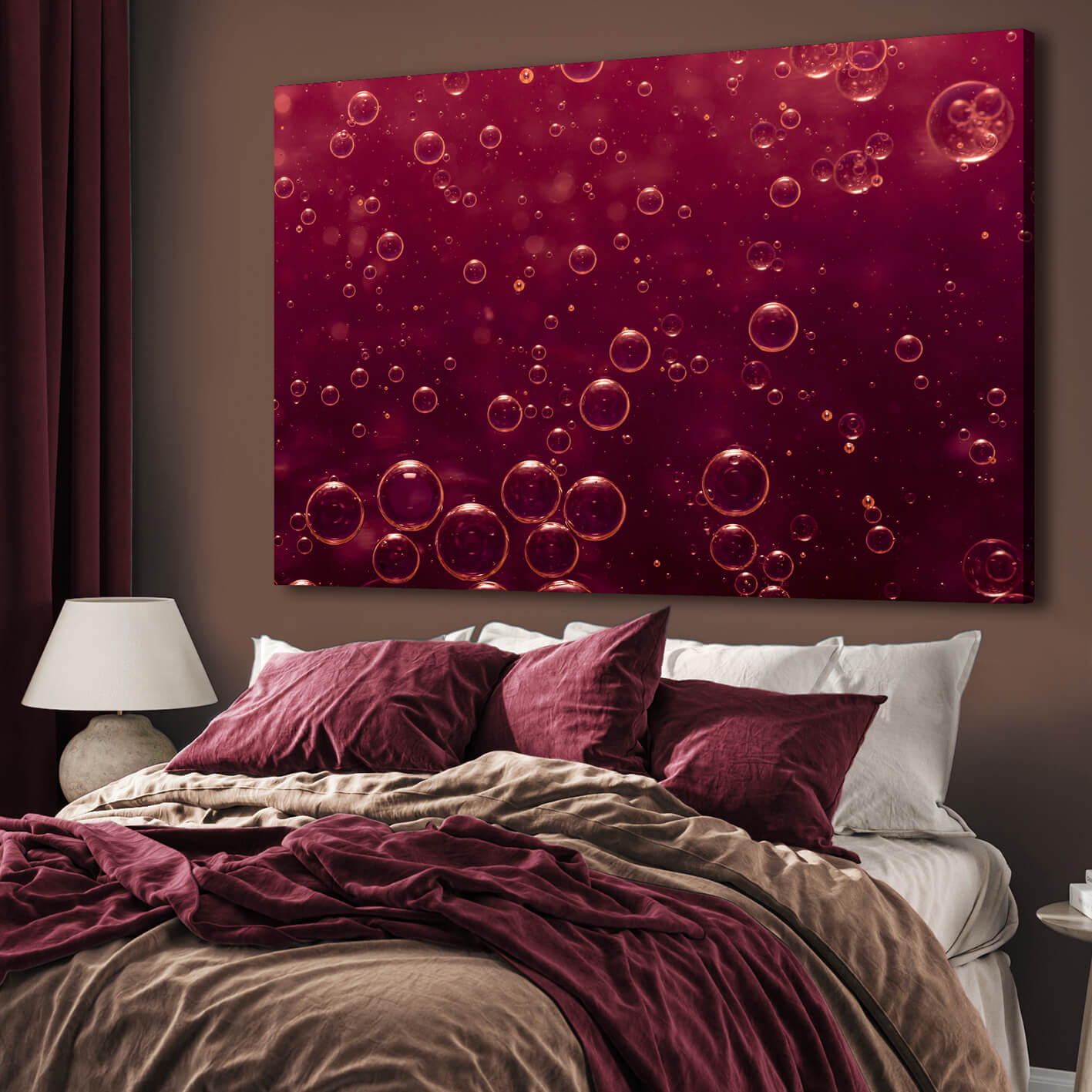 Ljuddämpande tavla - Bubbel viva magenta