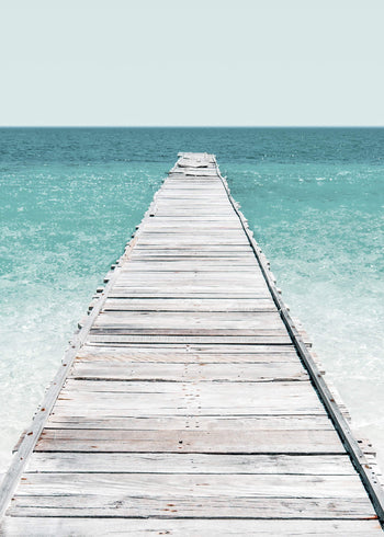 Ljuddämpande tavla - Jetty on the beach 