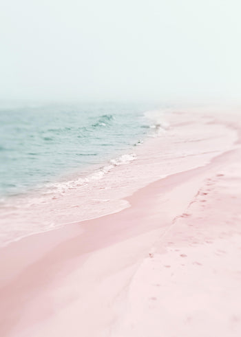 Ljuddämpande tavla - Pink beach