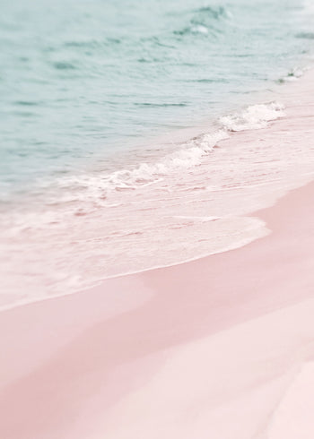 Ljuddämpande tavla - Pink beach