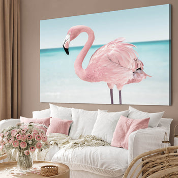 Ljuddämpande tavla - Pink flamingo