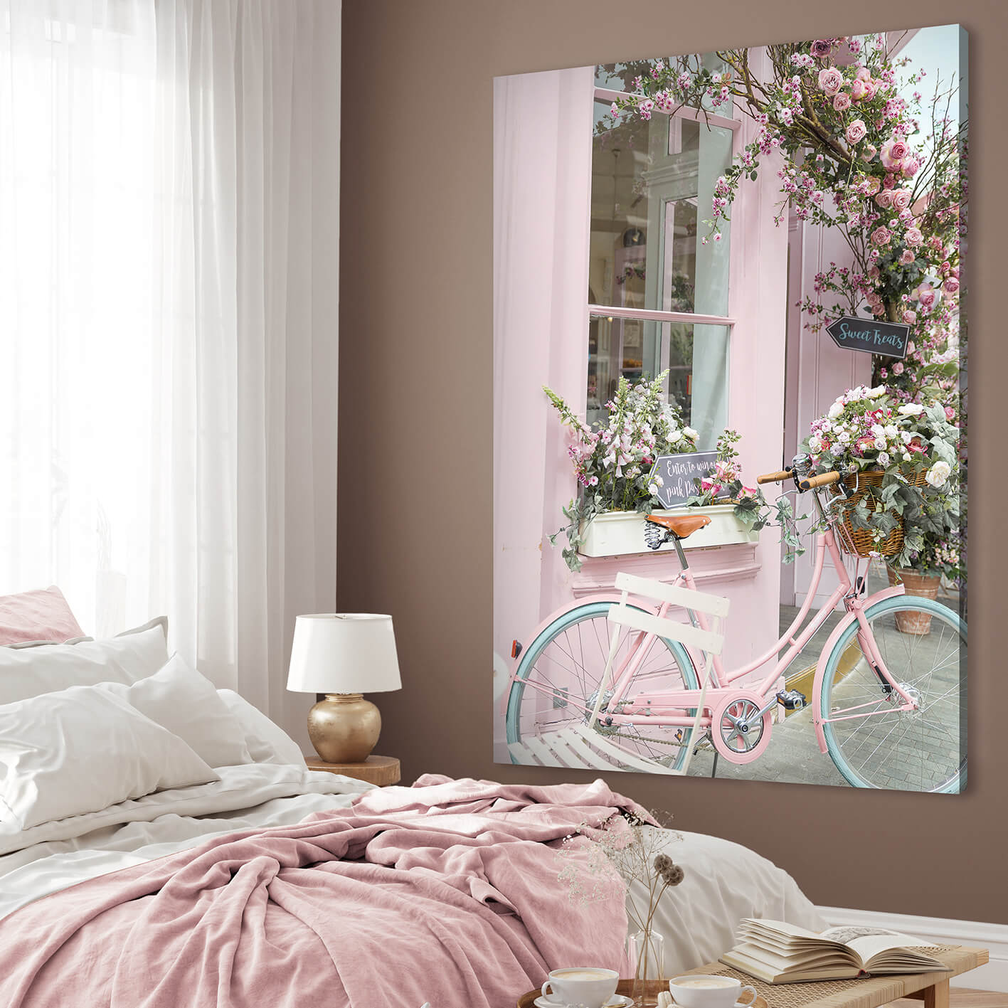 Ljuddämpande tavla - Flower bicycle