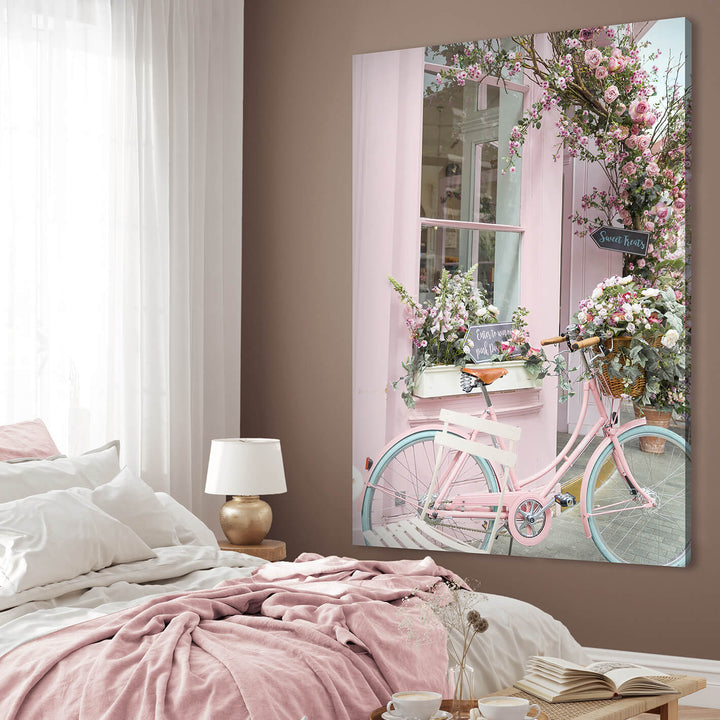 Ljuddämpande tavla - Flower bicycle