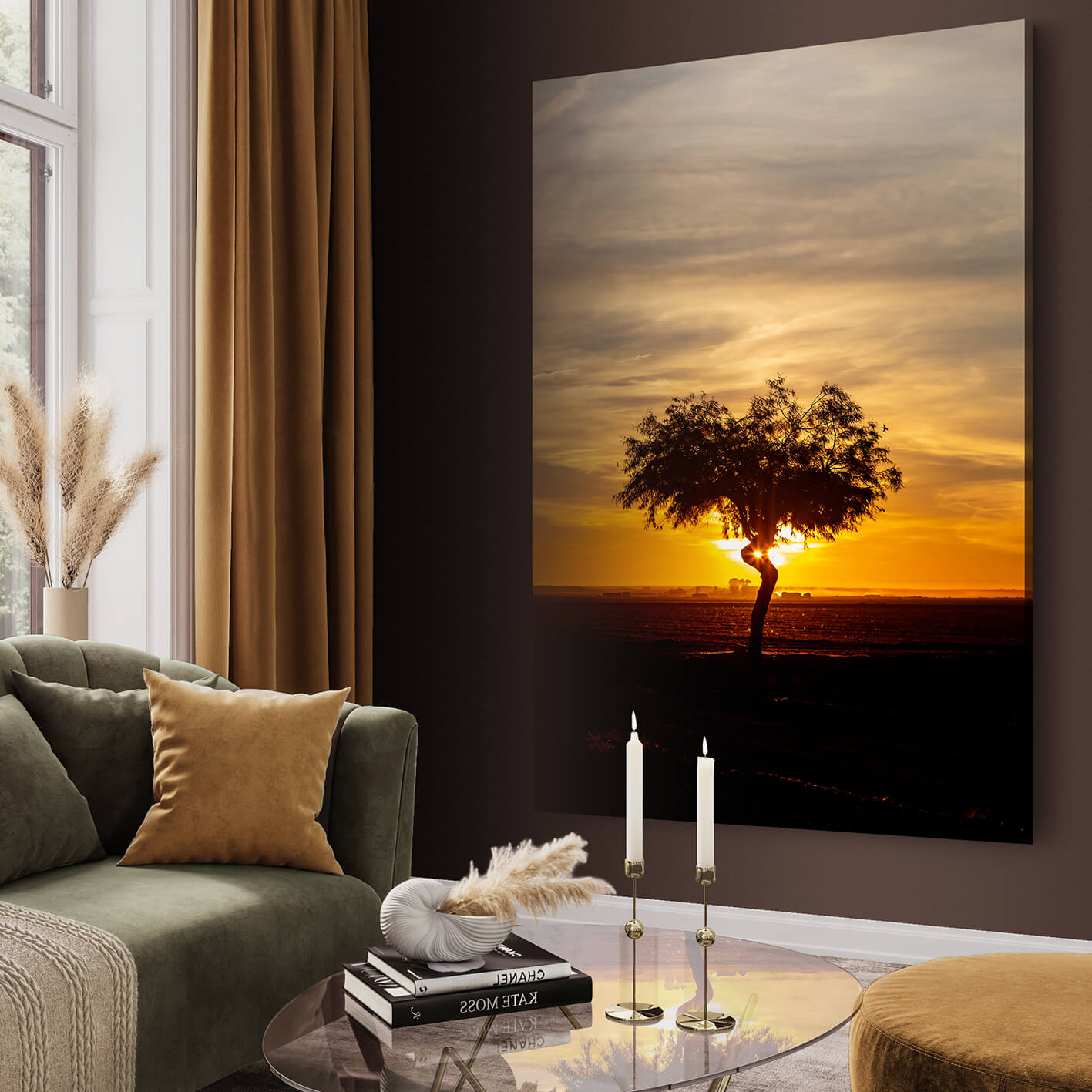 Ljuddämpande tavla - Sunrise tree