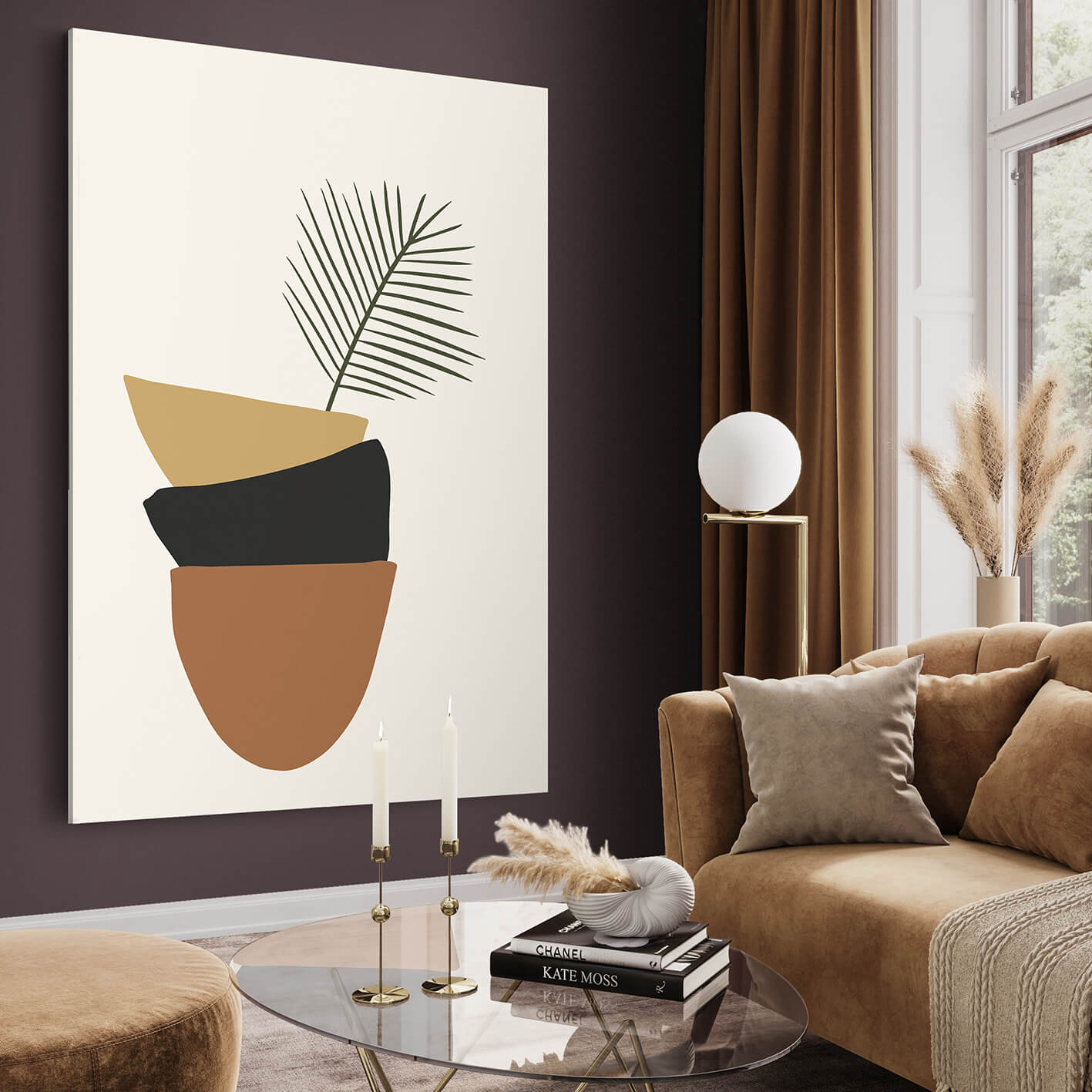Ljuddämpande tavla - Boho Shapes No3
