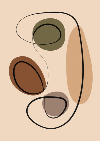 Ljuddämpande tavla - Graphic Shapes No2