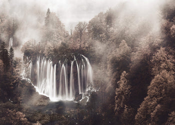 Ljuddämpande tavla - Forest Waterfall