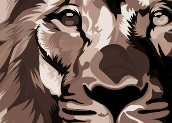 Ljuddämpande tavla - Majestic Lion