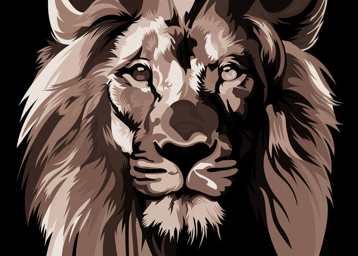 Ljuddämpande tavla - Majestic Lion
