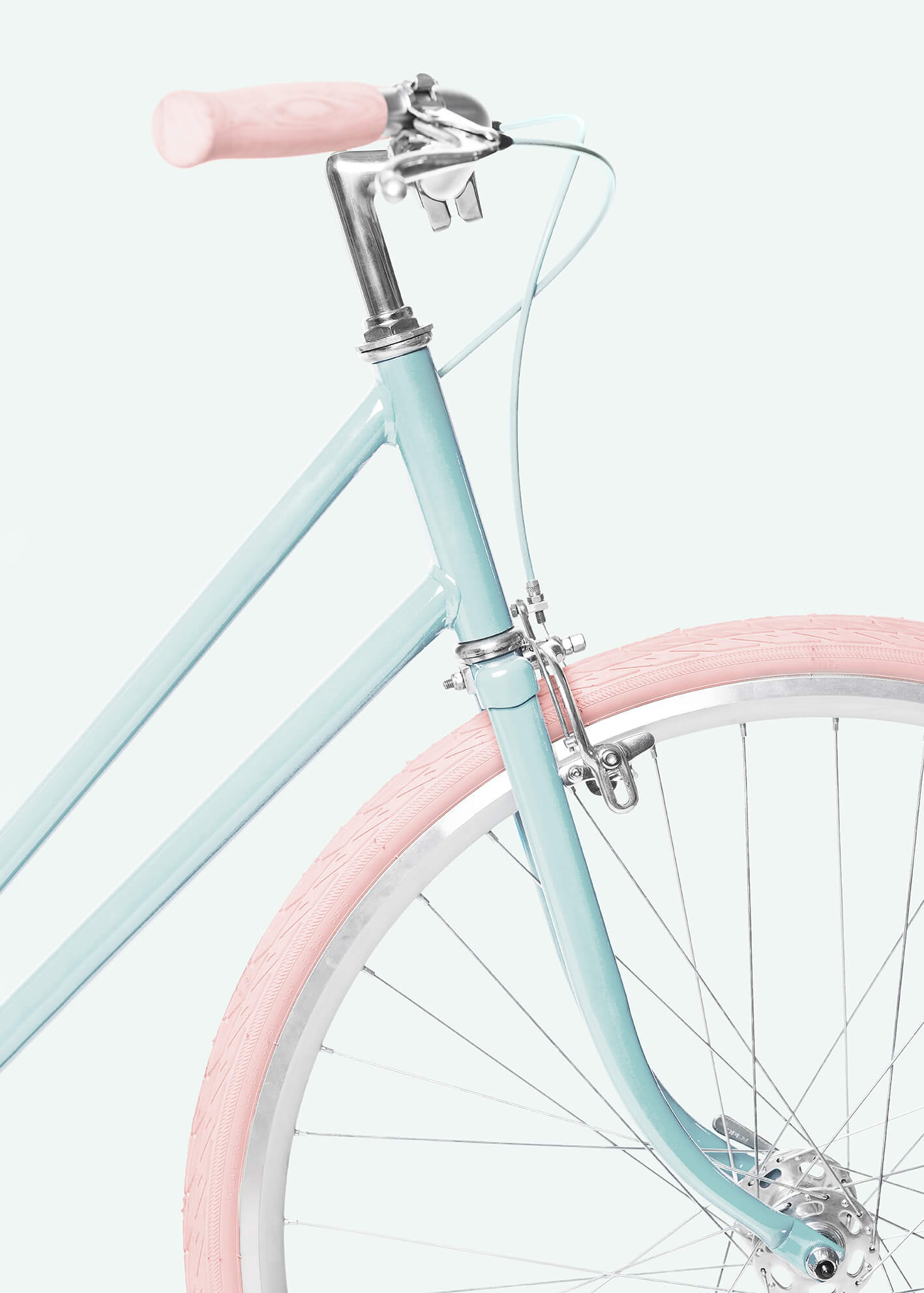 Ljuddämpande tavla - Pastel Bike