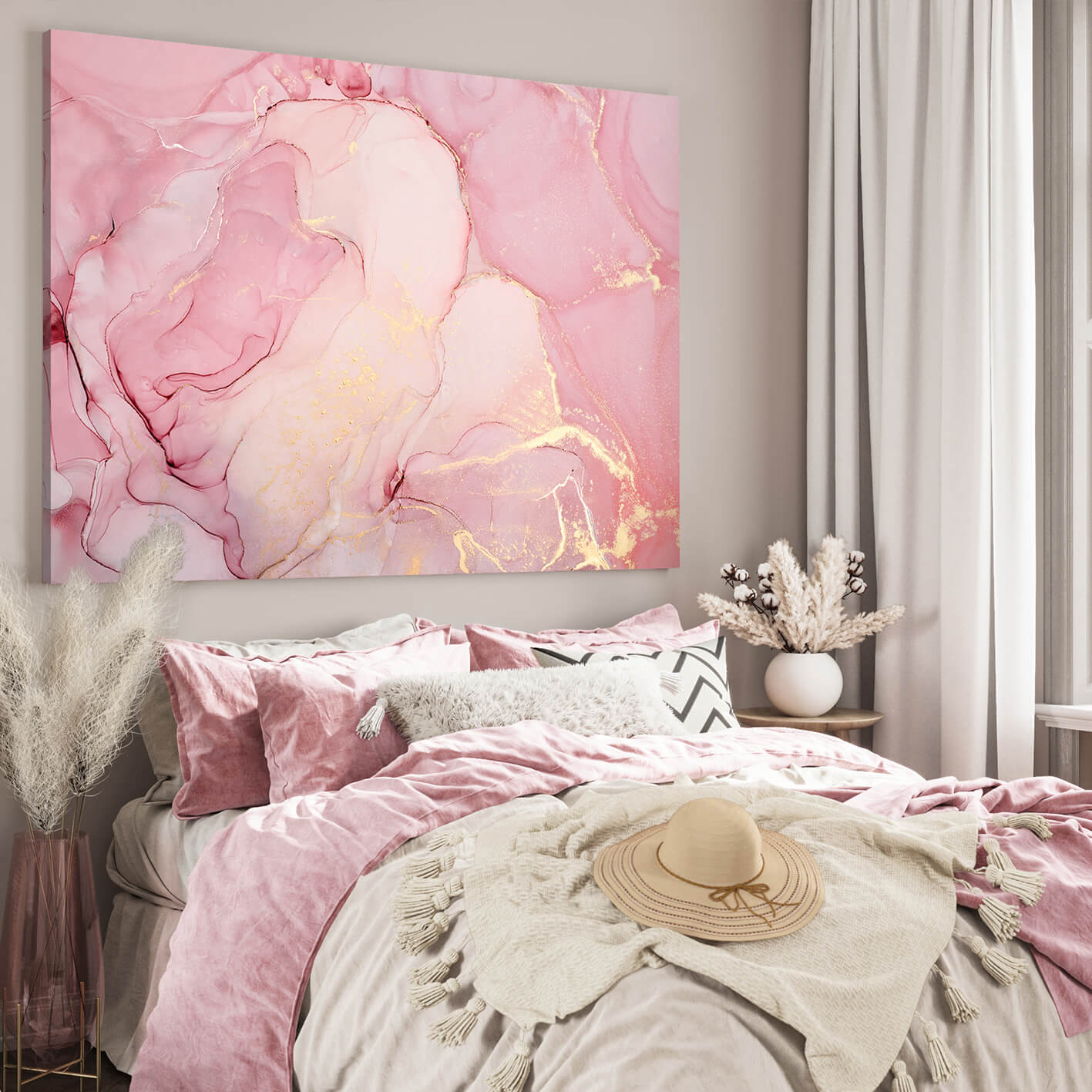 Ljuddämpande tavla - Rose Marble