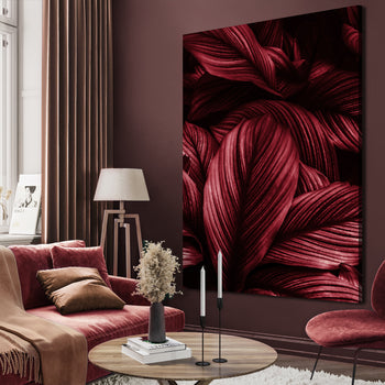Canvastavla - Viva Magenta Leaf (70x100)