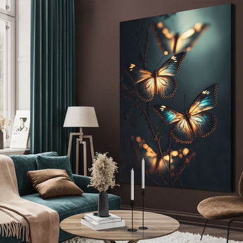 Ljuddämpande tavla - Butterflies at Night