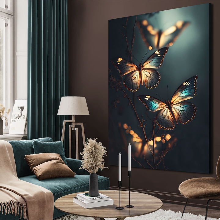 Ljuddämpande tavla - Butterflies at Night
