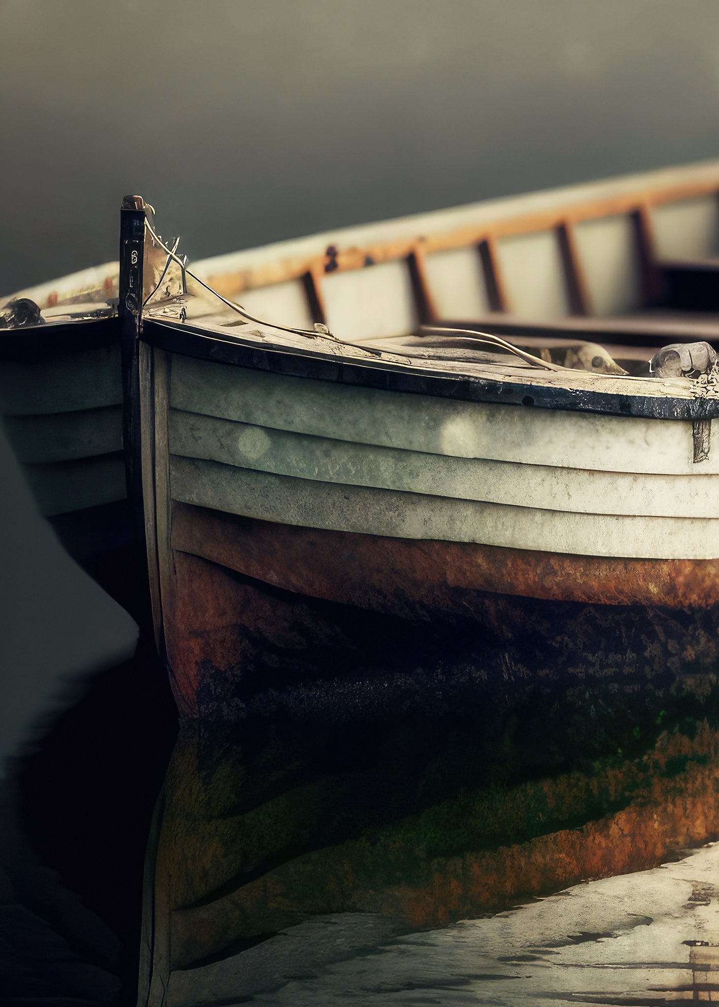 Ljuddämpande tavla - Lonely Boat
